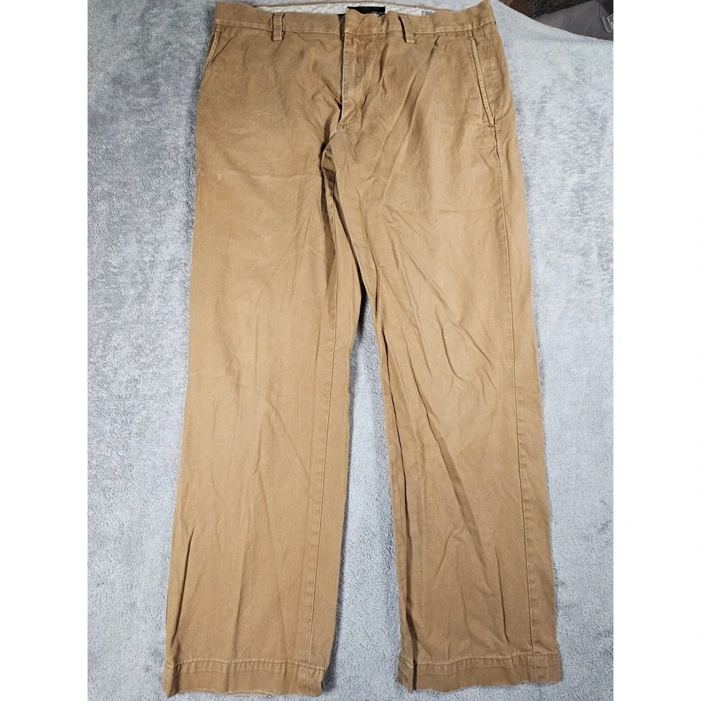 Banana Republic Emerson Chino Mens 35x30 Khaki Tan Cotton Straight Leg Pants